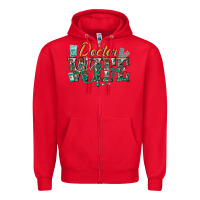Red doctor wife Zipper Hoodie - texasbilliewilder