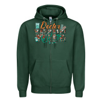Sports Green doctor wife Zipper Hoodie - texasbilliewilder