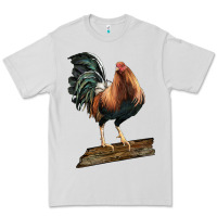 Dove Grey american game rooster standing Premium Tee - LillyAllenDesigns