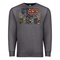 Charcoal Heather stars and stripes Premium Sweatshirt - CowhideDigitalArt