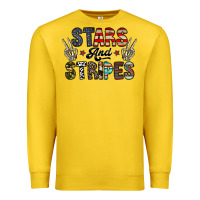 Lemon stars and stripes Premium Sweatshirt - CowhideDigitalArt