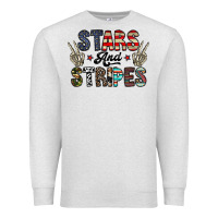 Oatmeal Heather stars and stripes Premium Sweatshirt - CowhideDigitalArt