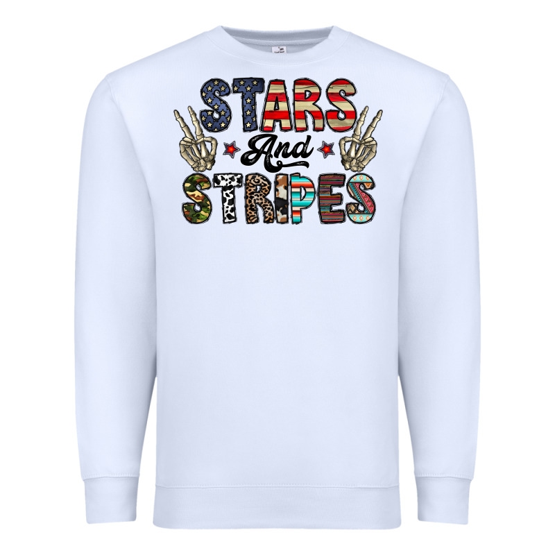 Stars And Stripes Premium Sweatshirt by CowhideDigitalArt | Teevron