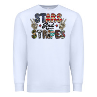 White stars and stripes Premium Sweatshirt - CowhideDigitalArt
