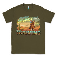 Army Green cowboy in training Classic Tee - texasbilliewilder