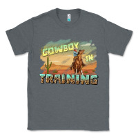 Charcoal Heather cowboy in training Classic Tee - texasbilliewilder