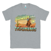 Heather Grey cowboy in training Classic Tee - texasbilliewilder