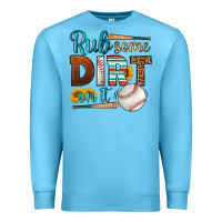 Ocean Blue rub some dirt on it baseball Premium Sweatshirt - HRA Design Shop