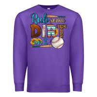 Purple rub some dirt on it baseball Premium Sweatshirt - HRA Design Shop