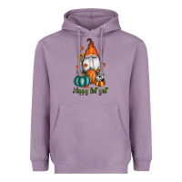 Lavender happy fall y'all gnome Heavyweight Hoodie - RanaPortraitStore