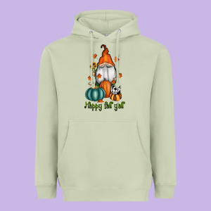 Happy Fall Y'all Gnome Heavyweight Hoodie Designed By Ranaportraitstore