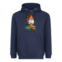 Navy happy fall y'all gnome Heavyweight Hoodie - RanaPortraitStore