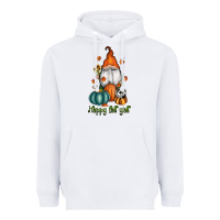 White happy fall y'all gnome Heavyweight Hoodie - RanaPortraitStore