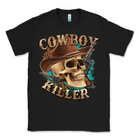 Black cowboy killer with skull Classic Tee - texasbilliewilder