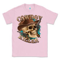 Bubblegum Pink cowboy killer with skull Classic Tee - texasbilliewilder