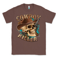 Chestnut cowboy killer with skull Classic Tee - texasbilliewilder
