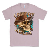 Lilac cowboy killer with skull Classic Tee - texasbilliewilder