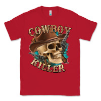 Red cowboy killer with skull Classic Tee - texasbilliewilder