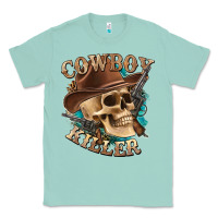 Seafoam cowboy killer with skull Classic Tee - texasbilliewilder