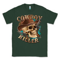 Sports Green cowboy killer with skull Classic Tee - texasbilliewilder