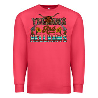 Cardinal yeehaws and hellnaws Premium Sweatshirt - CowhideDigitalArt