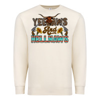 Sandshell yeehaws and hellnaws Premium Sweatshirt - CowhideDigitalArt