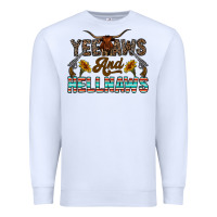 White yeehaws and hellnaws Premium Sweatshirt - CowhideDigitalArt