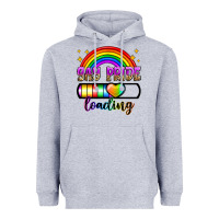 Heather Grey gay pride loading Heavyweight Hoodie - Zillion Design Studio