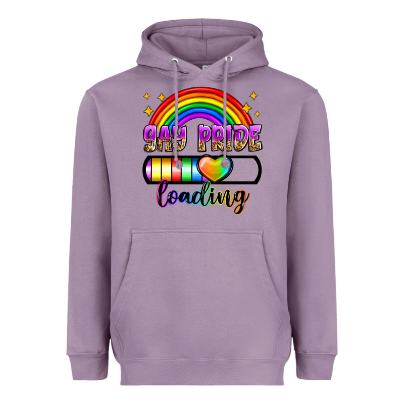 Gay Pride Loading Heavyweight Hoodie by Zillion Design Studio | Teevron