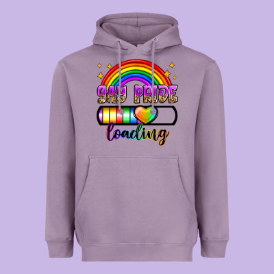 Gay Pride Loading Heavyweight Hoodie Designed By Zillion Design Studio