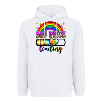 White gay pride loading Heavyweight Hoodie - Zillion Design Studio