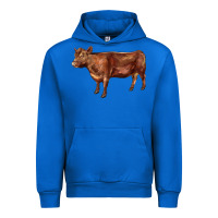 Cobalt red angus cow Urban Hoodie - LillyAllenDesigns
