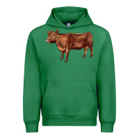 Emerald red angus cow Urban Hoodie - LillyAllenDesigns