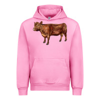 Fuchsia Pink red angus cow Urban Hoodie - LillyAllenDesigns
