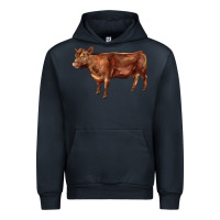 Navy red angus cow Urban Hoodie - LillyAllenDesigns