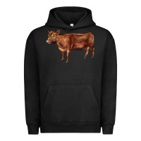 Pigment Black red angus cow Urban Hoodie - LillyAllenDesigns