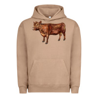 Pigment Burro red angus cow Urban Hoodie - LillyAllenDesigns