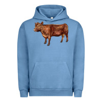Pigment Pebble Blue red angus cow Urban Hoodie - LillyAllenDesigns