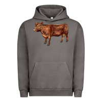 Red Angus Cow Urban Hoodie | Teevron