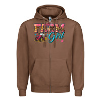 Chestnut farm girl Zipper Hoodie - texasbilliewilder