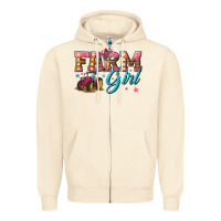 Sandshell farm girl Zipper Hoodie - texasbilliewilder