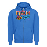 True Royal farm girl Zipper Hoodie - texasbilliewilder