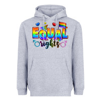 Heather Grey equal rights Heavyweight Hoodie - Zillion Design Studio