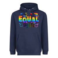 Navy equal rights Heavyweight Hoodie - Zillion Design Studio