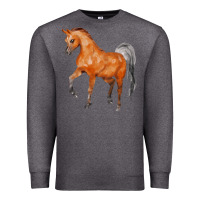 Charcoal Heather horse Premium Sweatshirt - FaDigitalArtStudio