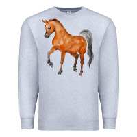 Heather Grey horse Premium Sweatshirt - FaDigitalArtStudio