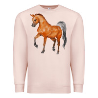 Pale Pink horse Premium Sweatshirt - FaDigitalArtStudio
