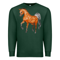 Sports Green horse Premium Sweatshirt - FaDigitalArtStudio