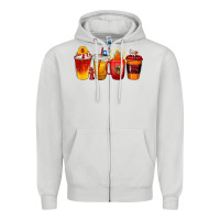 Dove Grey firefighter coffee cups Zipper Hoodie - texasbilliewilder