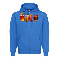 True Royal firefighter coffee cups Zipper Hoodie - texasbilliewilder